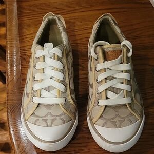 Coach Beige Signature Sneakers